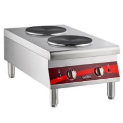 PARRILLA ELECTRICA DE DOBLE QUEMADOR 208/240V, 3,000-4,000WTS AVANTCO CER-200