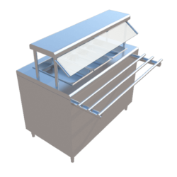 BARRA FRIA TIPO GABINETE 3 INSERTOS ENTEROS DE 1.20X0.70X0.90 MTS MOD. BFG-120-3