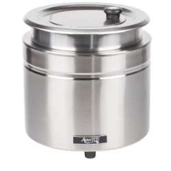 CALENTADOR REDONDO DE ACERO INOX 120V, 800W AVANTCO  W800