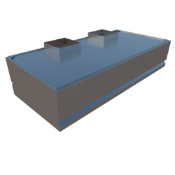 CAMPANA DE EXTRACCION TIPO CAJON DE 2.50X1.20X0.60 MTS MOD. CEC-250-120