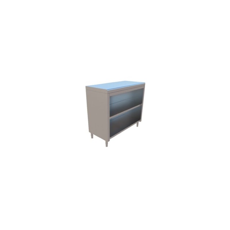 GABINETE CENTRAL CON PISO Y ENTREPAÑO DE 1.00X0.45X0.90 MTS MOD. GC-100-PE45