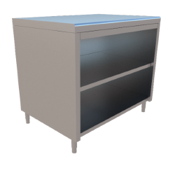 GABINETE CENTRAL CON PISO Y ENTREPAÑO DE 1.00X0.70X0.90 MTS MOD. GC-100-PE70