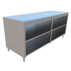 GABINETE CENTRAL CON PISO Y ENTREPAÑO DE 2.00X0.70X0.90 MTS MOD. GC-200-PE70