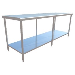 MESA CENTRAL CON ENTREPAÑO DE 2.25X0.70X0.90 MTS MOD. MC225-CE